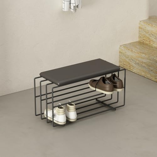 Banc à chaussures robuste avec assise pour optimiser les petits espaces - 4
