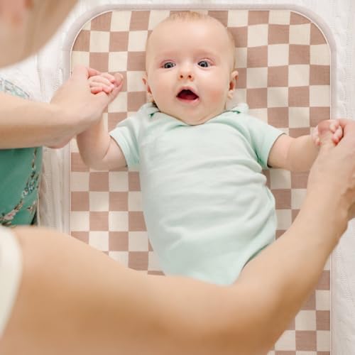 image for Hahafelt 5 Pcs Waterproof 100% Cotton Changing Pad Liners, 27.5 x 14 I