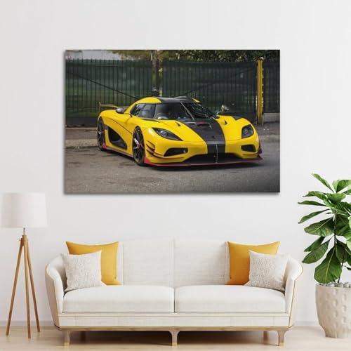 Koenigsegg Agera poster voiture de course grand format déco murale chambre