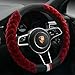 Cxtiy Universal Car Steering Wheel Cover Fluffy Winter Plush Steering Wheel Cover (A-Wine red)