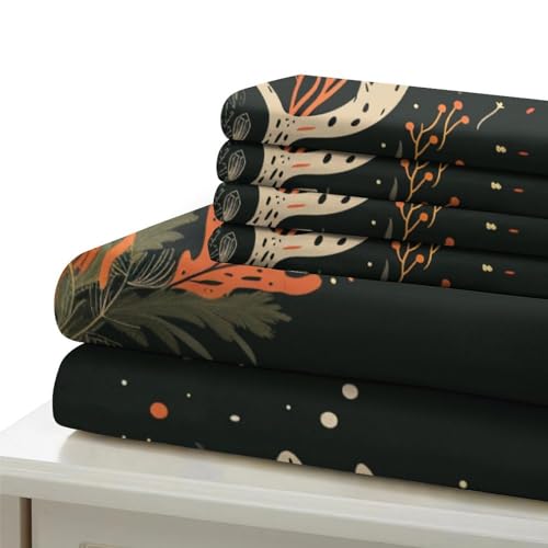 Housse de couette enfant cerf 3D microfine 220x240 parure lit ado fermeture éclair - 6