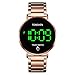 Produktbild TONSHEN Herren Digital Uhren Berühren LED Elektronik Beleuchtung Edelstahl Armbanduhr (Rose)