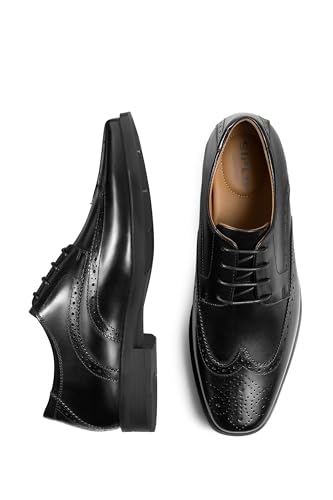 Mens Leather Oxford Shoes Formal Lace up Dress Shoes4