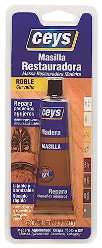 Ceys - Restaurador madera roble - Repara pequeños agujeros - Secado rápido - 40 G