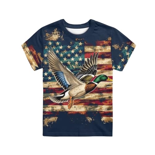 Image of WELLFLYHOM Kids Tshirts Girls Boys Short Sleeve Crewneck Tees Shirts Casual Sport Pullover Tops Size 3-16 Years