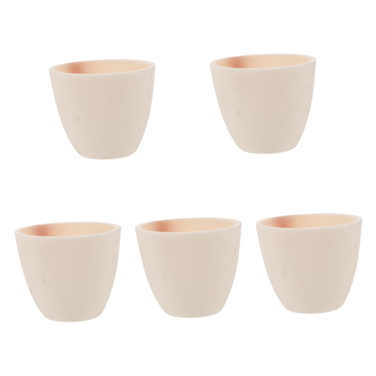 Gatuida 5pezzi Ciotola Ceramica Per Fusione Crogiolo Ossido Di Resistente Per Laboratorio e Analisi Metalli e Leghe Forma Curva Per Esperimenti Scientifici