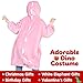 Waitu Dinosaur Wearable Blanket Hoodie Funny Halloween Costumes Gifts for Women Men Boys Girls, Zipper Hoodie Blanket Sweatshirt Cozy Unisex Flannel Dinosaur Costume Cute Gifts (Kids, Bright Pink)