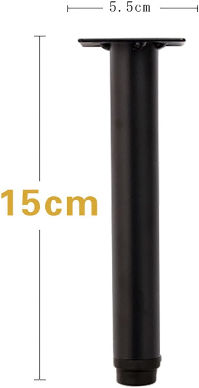 4 Packs Bedside Table Feet Table Legs Adjustable Furniture Feet Furniture Legs TV Cabinet Feet Dresser Legs Cabinet Feet Furniture Hardware Legs Metal Legs (15cm/6in,Black)