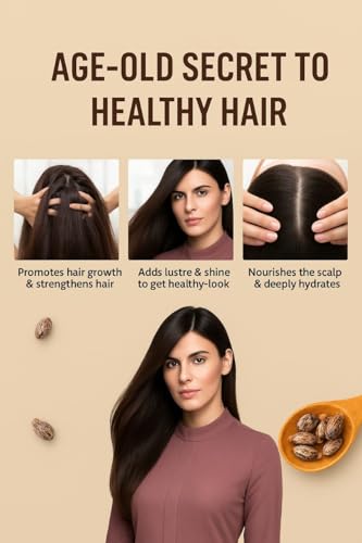 Image of Murli Castor Oil (Arandi ka Tel) | 100% Pure & Natural Oil for Hair Growth, Eyelashes, Eyebrows, Skin, Scalp, Nails, Acne Scars, Pigmentation & Lip Care | Rich in Vitamin E (400 ml)