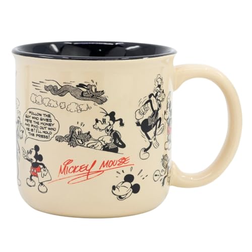 ms móvil shop Taza de Cerámica Desayuno MICKEY MOUSE 400ml Apto para Lavavajillas y Microondas para café, té, | Producto Oficial