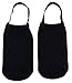 Halfsox-Women's Casual Cotton Sling-back No Show Half Socks (Small/Medium Black)(One Pair)