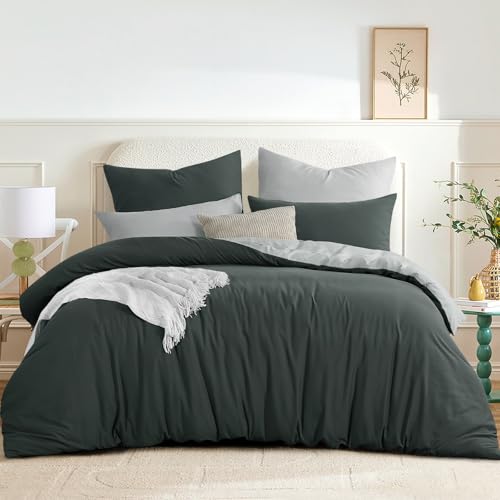 Housse de couette 200 x 220 douce et infroissable en microfibre