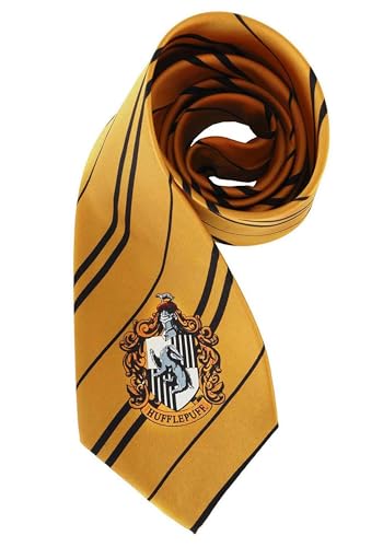 elope Harry Potter Hufflepuff Costume Necktie Official Hogwarts House Tie for Halloween Men Women Cosplay Uniform