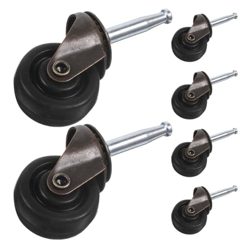 Roues pivotantes pour meubles anti-rayure et sans bruit avec tige clip