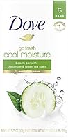 Dove go fresh Beauty Bar for Softer Skin Cucumber and Green Tea More Moisturizing than Bar Soap 3.75 oz 6 Bars