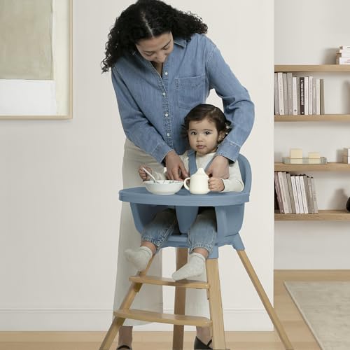 Image of Delta Children - babyGap Otto 3-in-1 High Chair - High Chair Converts to Toddler Dinning Chair and Booster Seat - Dishwasher Safe Meal Tray - FSC-Certified Wood, Blue