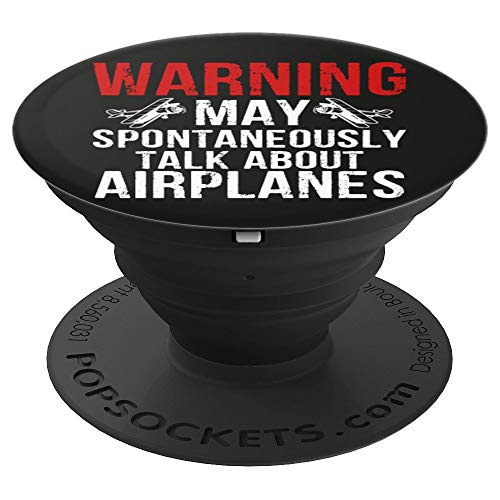 Funny Pilot and Aviation Talk about Airplanes PopSockets Grip and Stand for Phones
