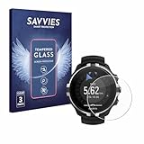 savvies Protector Cristal Templado para Suunto Spartan Sport Wrist HR Baro Stealth (3 Unidades) Protector Pantalla Vidrio, Protección 9H, Pelicula