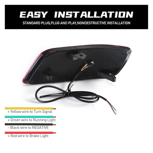 Luz LED trasera secuencial de parachoques para Subaru Forester 2019-2023 6