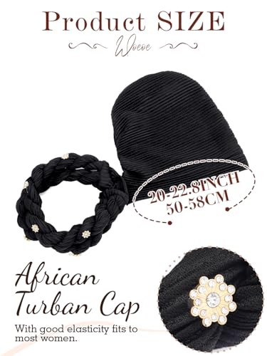 Urieo Turban Head Wrap African Turban Headwear for Women3