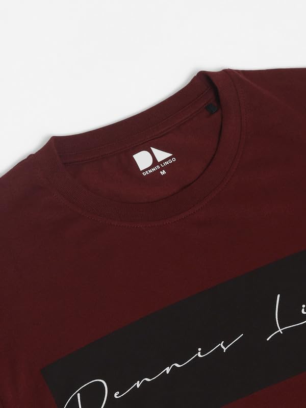Image of Dennis Lingo Men's Cotton Graphic Print Crew Neck Regular Fit T-Shirts