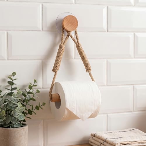 Nautical Toilet Paper & Hand Towel Holder: Adhesive Tissue Dispenser Rack