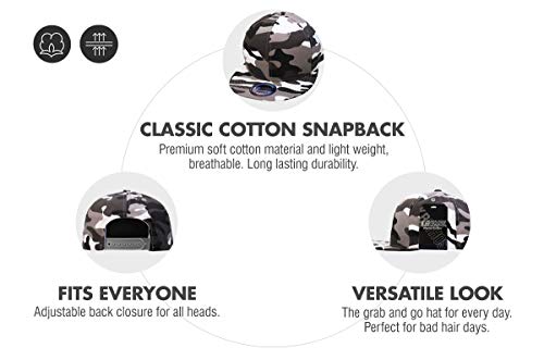 Image of KBETHOS Classic Snapback Hat Blank Cap Underbrim Cotton Wool Blend Flat Visor Adjustable Unisex