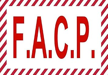BuildASign F.A.C.P Fire Alarm Control Panel Safety Sign- 7" x 10", Decal