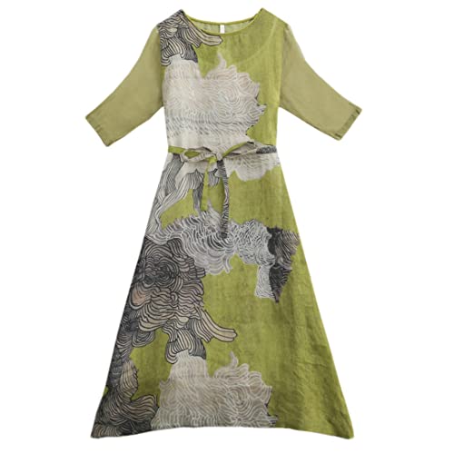 Robe en soie imprimée col en V vêtement femme grande taille chic EN8