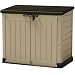 Keter 226814 Store-It-Out MAX 4.8 x 2.7 Outdoor Resin Horizontal Storage Shed, 42 cu.ft, Beige/Brown