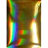 3376 PPLS PVCホログラムシール カッティングシート A4サイズ ゴールデンオーロラ 25枚