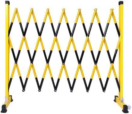 RQLSSSLMXJ Expandable Safety Barricade Fence with Wheels 1.2m x 10m Retractable Barrier for Construction Maintenance Traffic Control & Crowd Management