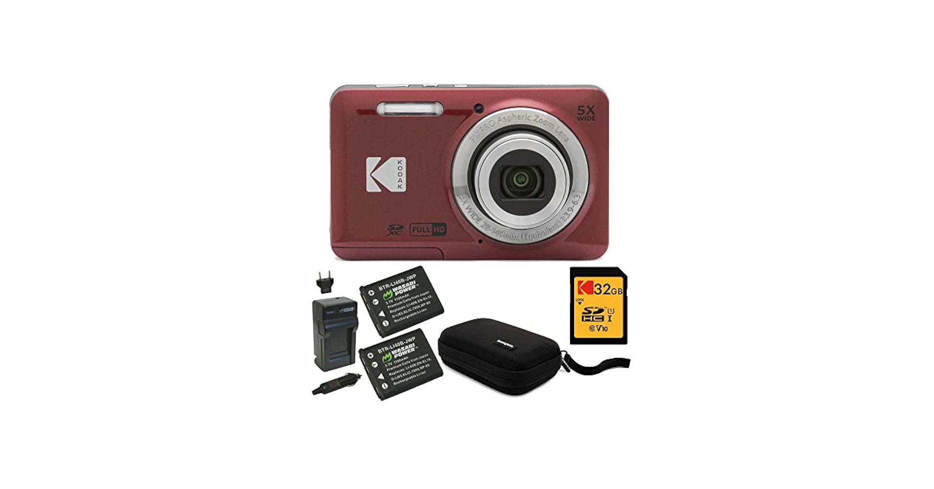 【大人気】おまけ付き KODAK PIXPRO FZ55 ほぼ未使用品 KODAK PIXPRO FZ55-BK 16MP Digital Camera 5x Optical Zoom