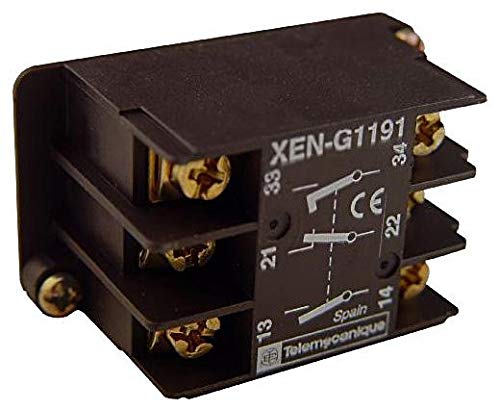 XENG1191 - Contact Block, 10 A, 600 V, 2 Pole, XAC Series, Screw Clamp, 3PST-2NO/1NC (XENG1191)
