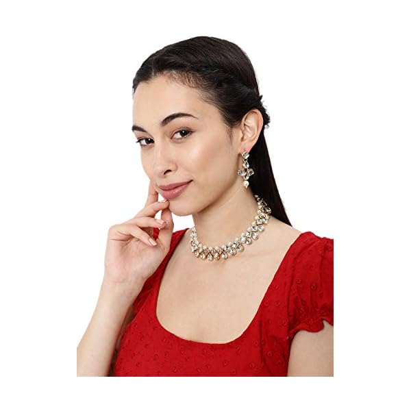 ZAVERI PEARLS Combo Of 2 Traditional Kundan & Pearl Necklace Set For Women-ZPFK9057 - Image 5