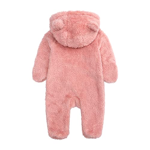 Baby Newborn Snowsuit Fleece Winter One-Piece Suit Cartoon Bear Warm Hooded Jumpsuit Outwear Outfits for Girls Boys2