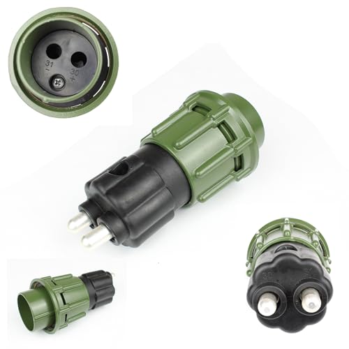 Generisch NATO Stecker 2 Polig 35mm² inkl.Kontaktbuchse mit Kontaktstift Olivgrün 24V VG96917
