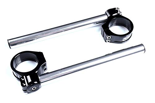 avdb-moto Paar Racing kippbare Stummellenker/Klemmen in 37mm + Rohre kompatibel mit XJ 600, Diversion, 1984-2002 (Aluminium)