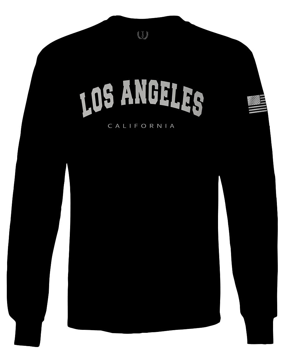 VICES AND VIRTUESVICES AND VIRTUES Los Angeles California Cali LA Retro Fonts long sleeve men's