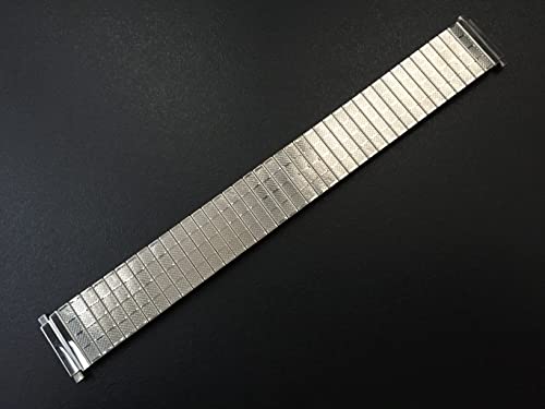 Dcasmo group Bracelet Montre Fixoflex Speidel Ajustable 16mm à 20mm pour Homme Vintage New Old Stock 1960 1970 Armis Acier Inoxydable Élastique Extensible Strap Flex Rétro – vue 6