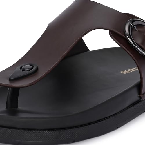 Image of Centrino Men's Cushion Sliders /Slippers | PU Padding on The Footbed | Bounce Back Technology | Comfortable & Lightweight | Waterproof & Everyday Flip Flops for Gents (7328)