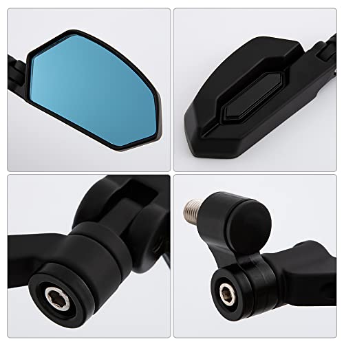 Motorcycle Side Mirror Universal Adjust Angle Rearview Mirror For Motorbike Mirror Bolt 8Mm 10Mm (Black) #TOP4