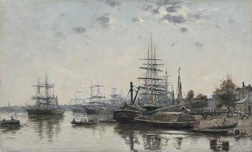 Affiche de Arts de Bordeaux Eugène Boudin tableau toile salon décoration murale de maître 60x90