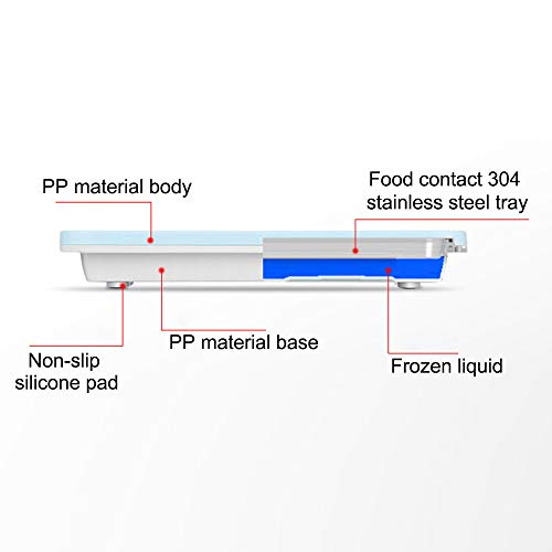 Ice Cream Pan, SEAAN Roll Ice Cream Maker Fried Yogurt Milk Machine DIY Homemade Frozen Yogurt Rectangle with 2 Spatulas, Blue