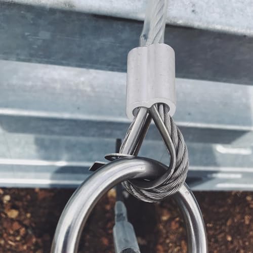 Forbabe 100 Stück Quetschhülsen 3mm Aluminiumhülsen Doppelhülsen Würgeklemmen Alu Klemme Seilklemmen 3mm (3MM)