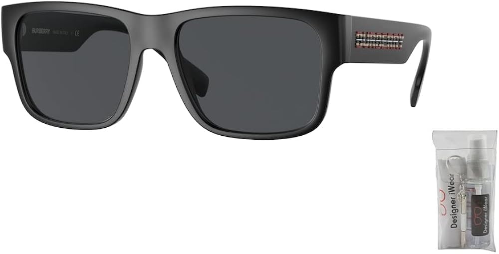 Miniatura 2 de BURBERRY Knight BE4358 - Gafas de sol cuadradas para hombre + paquete con kit de gafas de cortesía de diseñador iWear