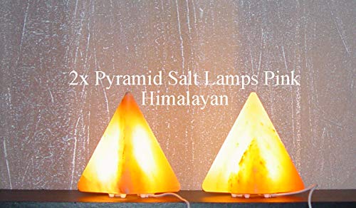 LED Pyramid Salt Lamps Pink U S B 1-2kg Each Lamp Himalayan...