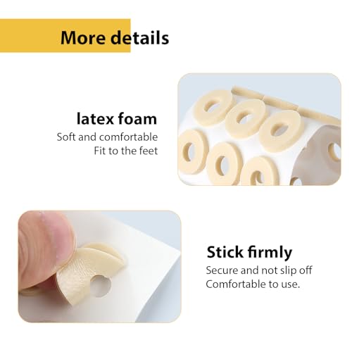 Image of 75 PCS Small Corn Cushion Pads for Feet, Toe Cushions for Corns