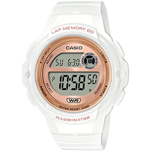 CASIO �J�V�I sports gear �X�|�[�c�M�A LWS-1200H �`�[�v�J�V�I �����j���O �W���M���O �X�|�[�c 60���b�v�������[ �h�� �y�� (�z���C�g/���[�Y�S�[���h)