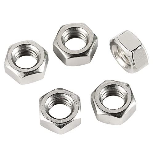 M8-1.25 Hex Nuts, Stainless Steel 304 Hex Nut, Bright Finish, Quantity 50 #TOP7
